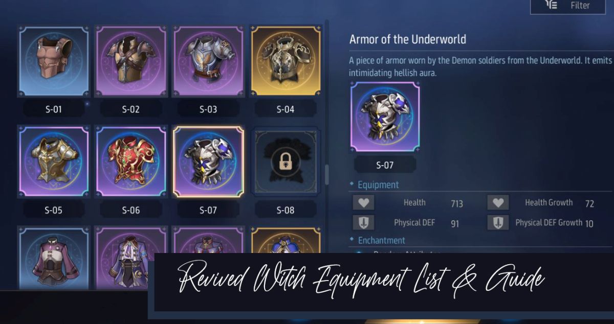 revived witch equipment guide